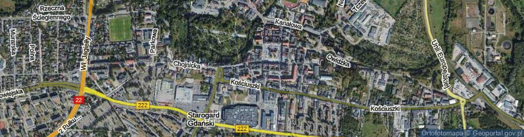 Zdjęcie satelitarne Rycerska ul.